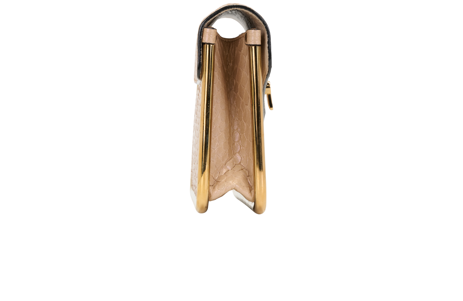 Sally Clutch, &pound;220, Handbags, Beige, Python, Side view